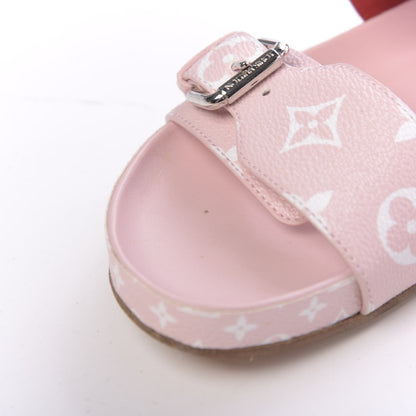 Louis Vuitton Monogram Giant Bom Dia Flat Mule Sandals 36 Rouge Rose 10 of 13