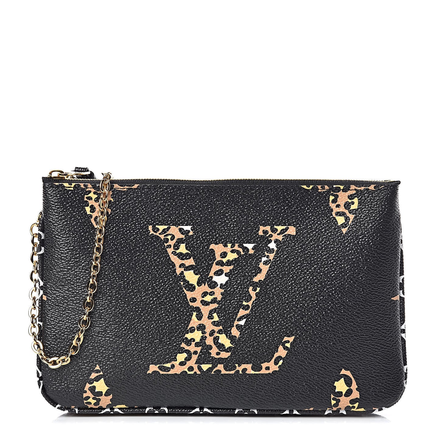 Monogram Giant Jungle Pochette Double Zip Black