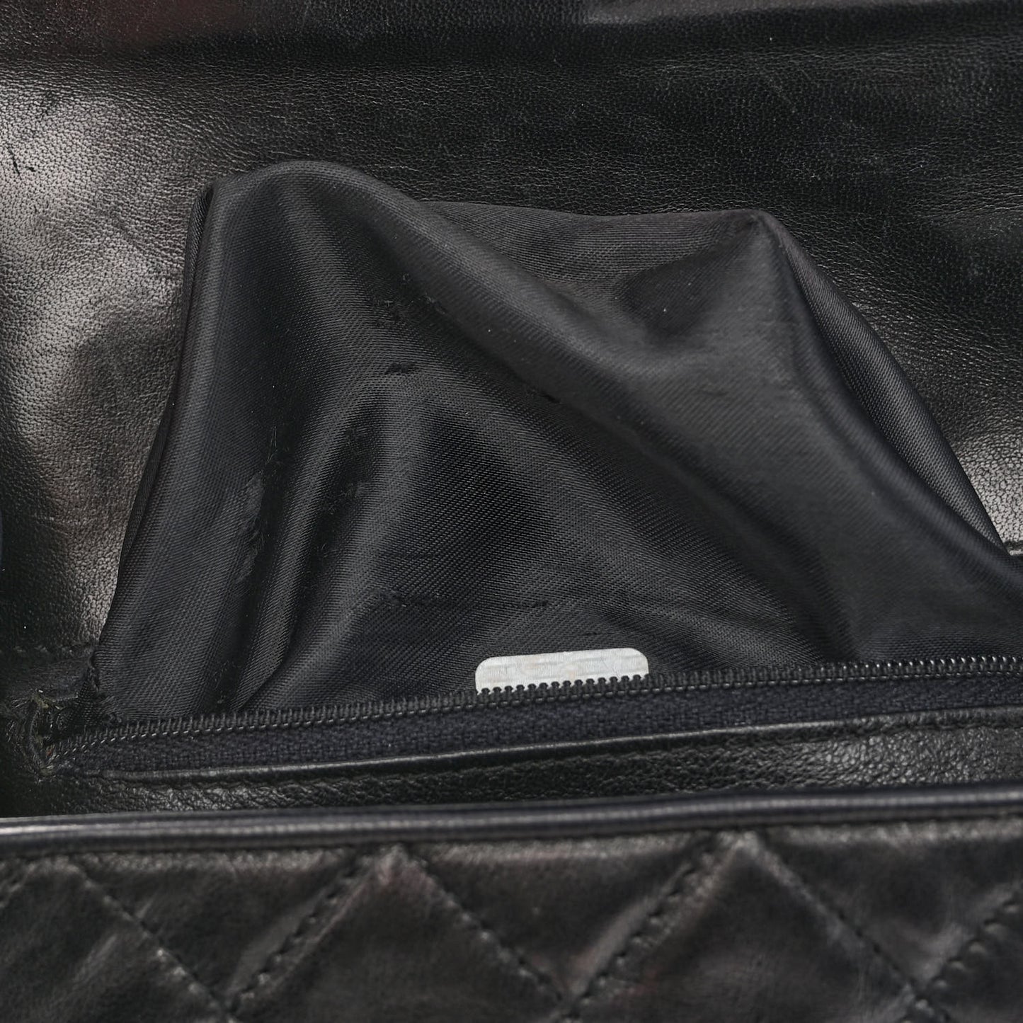 Lambskin Quilted CC Flap Shoulder Bag Black