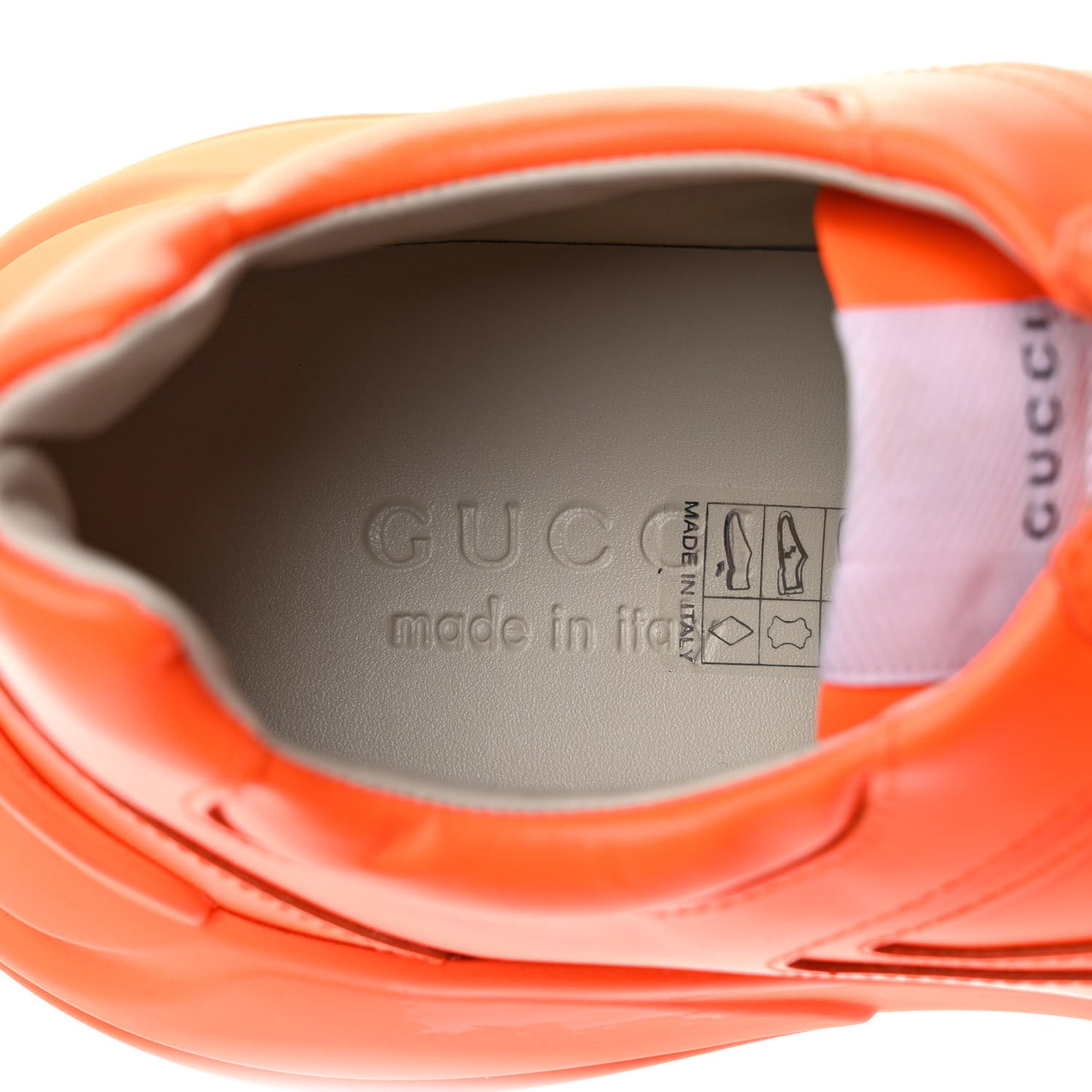 Apollo Calfskin Mens Rhyton Sneakers 9 New Orange Fluo