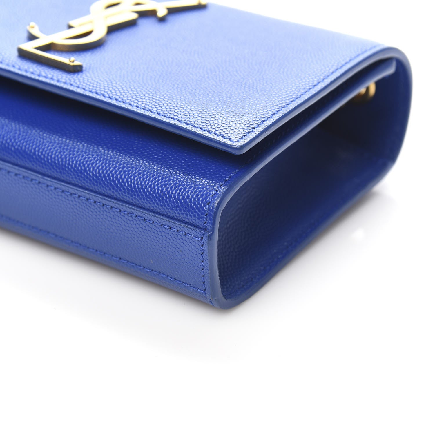 Saint Laurent Grain De Poudre Small Classic Monogram Kate Satchel Royal Blue 8 of 9