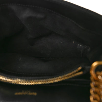 Saint Laurent Calfskin Y Quilted Monogram Small Loulou Chain Satchel Black 5 of 8