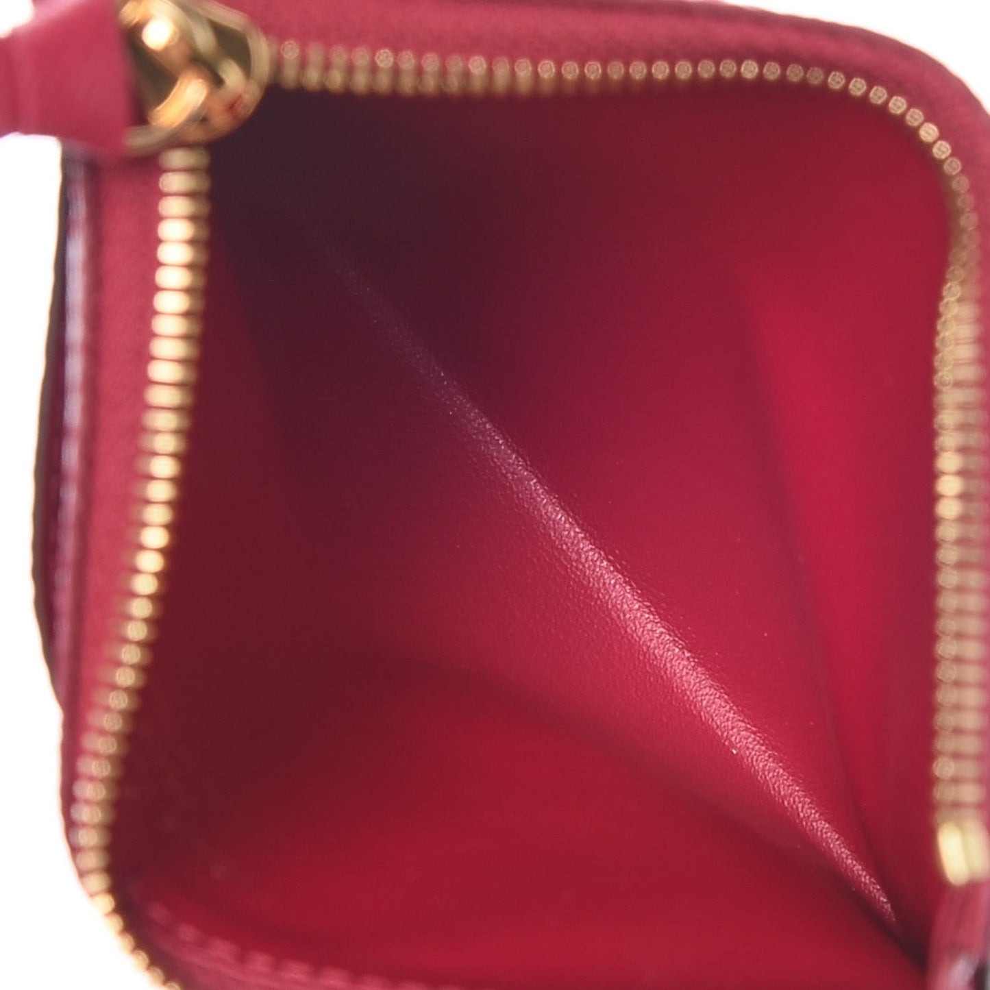 Monogram Zipped Card Holder Fuchsia