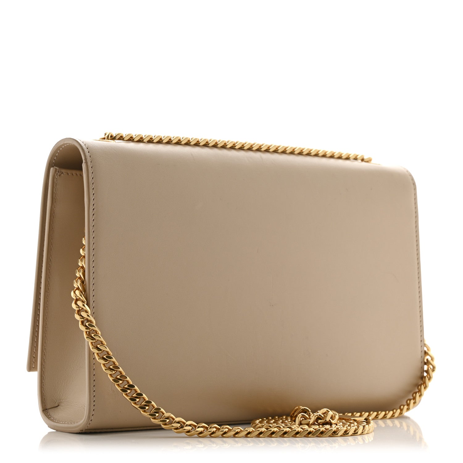 Saint Laurent Smooth Calfskin Medium Classic Monogram Kate Tassel Satchel Nude Powder 3 of 14