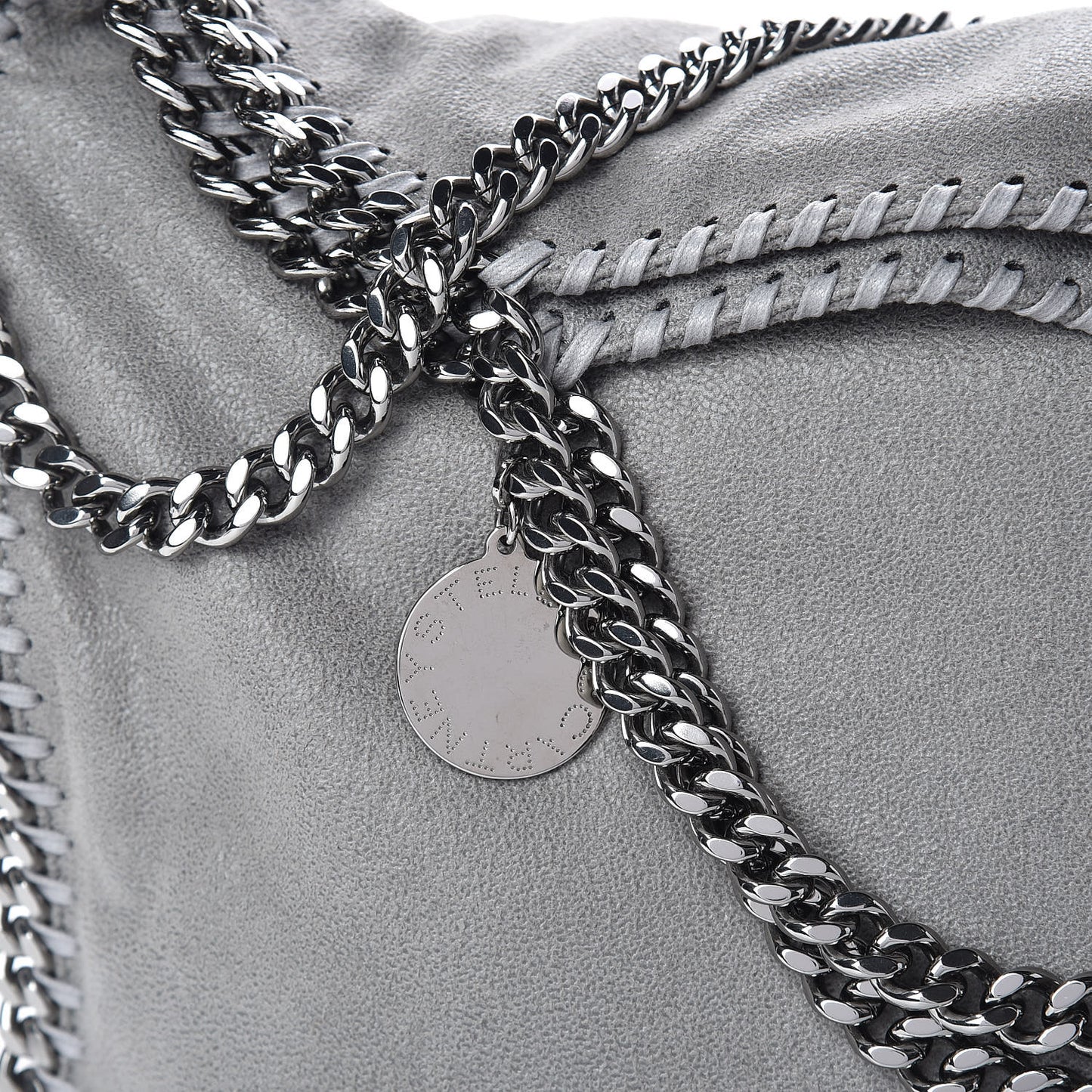 Shaggy Deer Falabella Fold Over Tote Grey