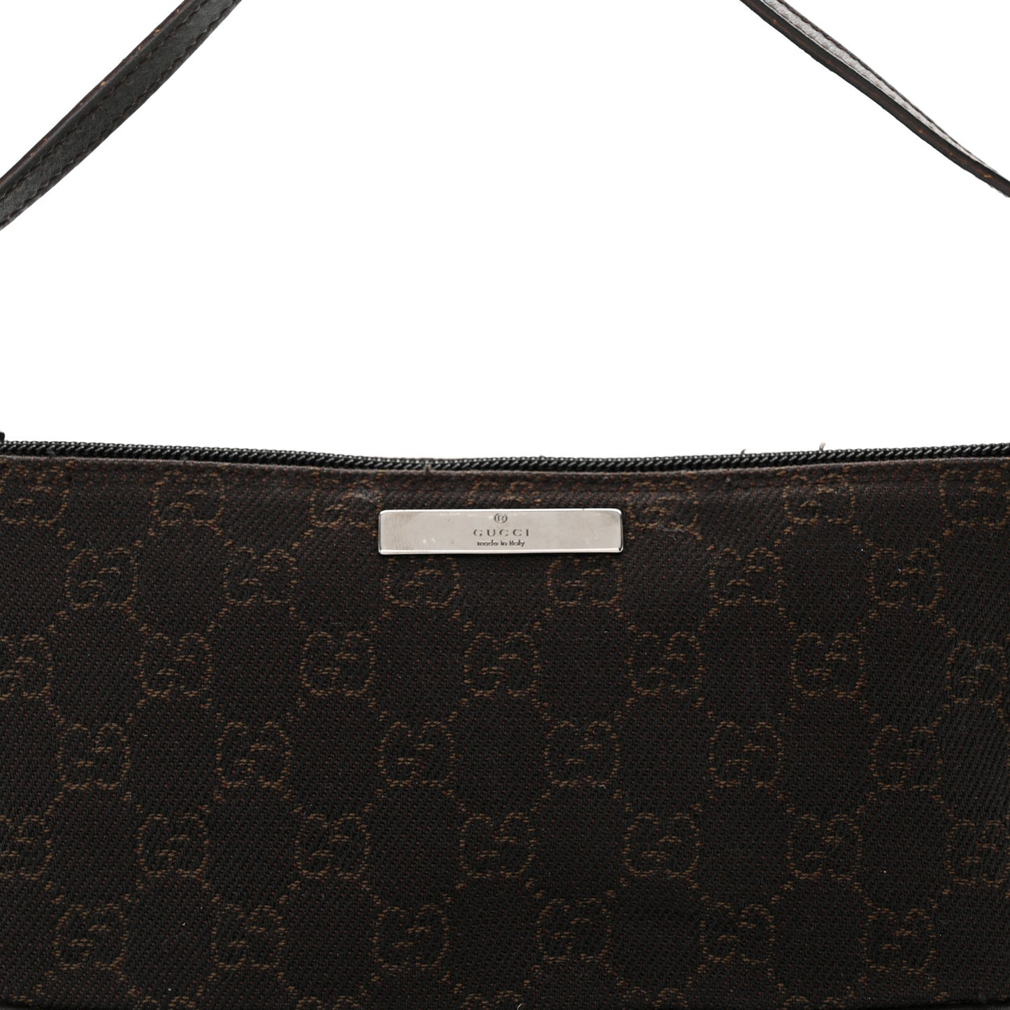 Denim Monogram Boat Pochette Dark Brown
