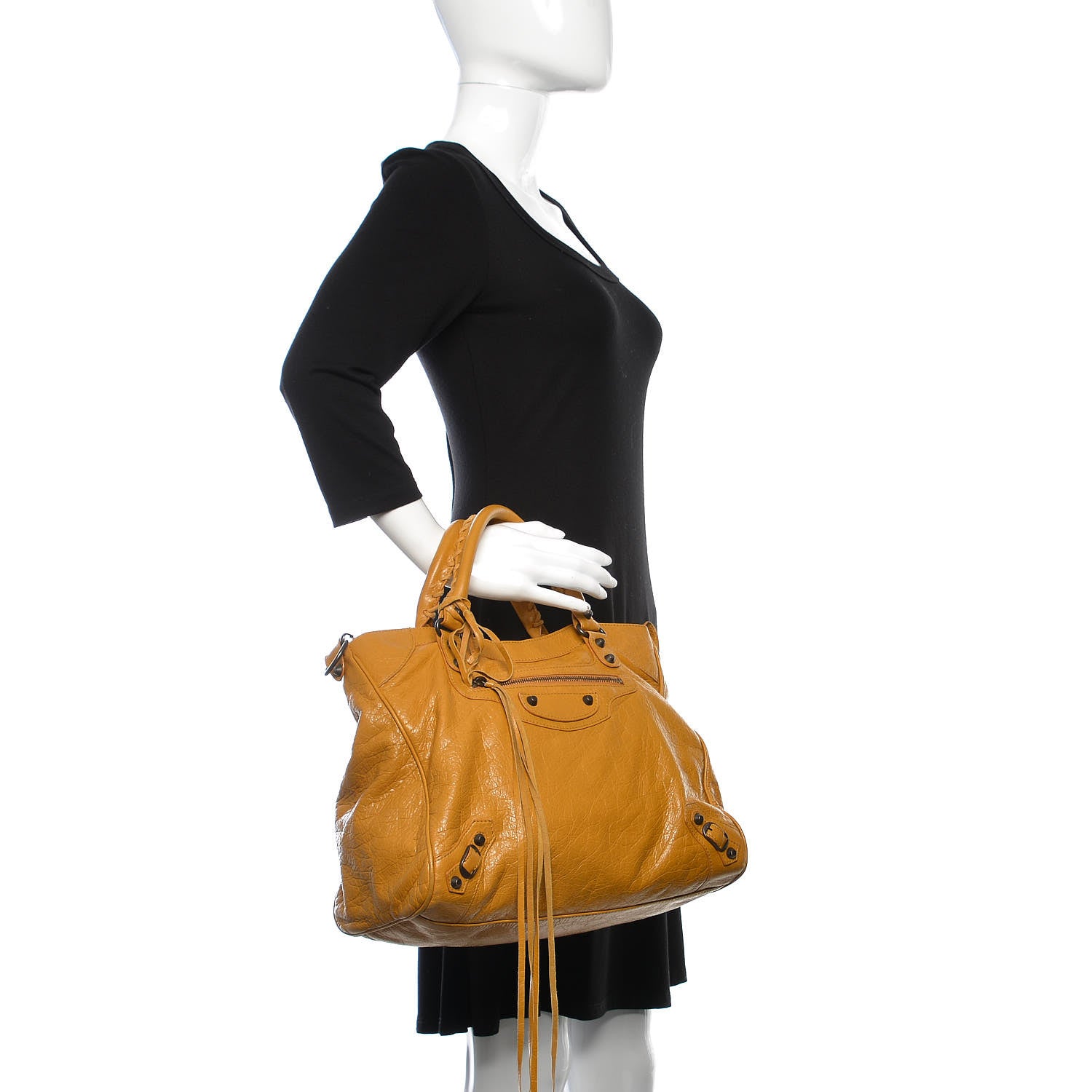 Balenciaga Agneau Classic Hardware Velo Jaune Moutarde 2 of 14