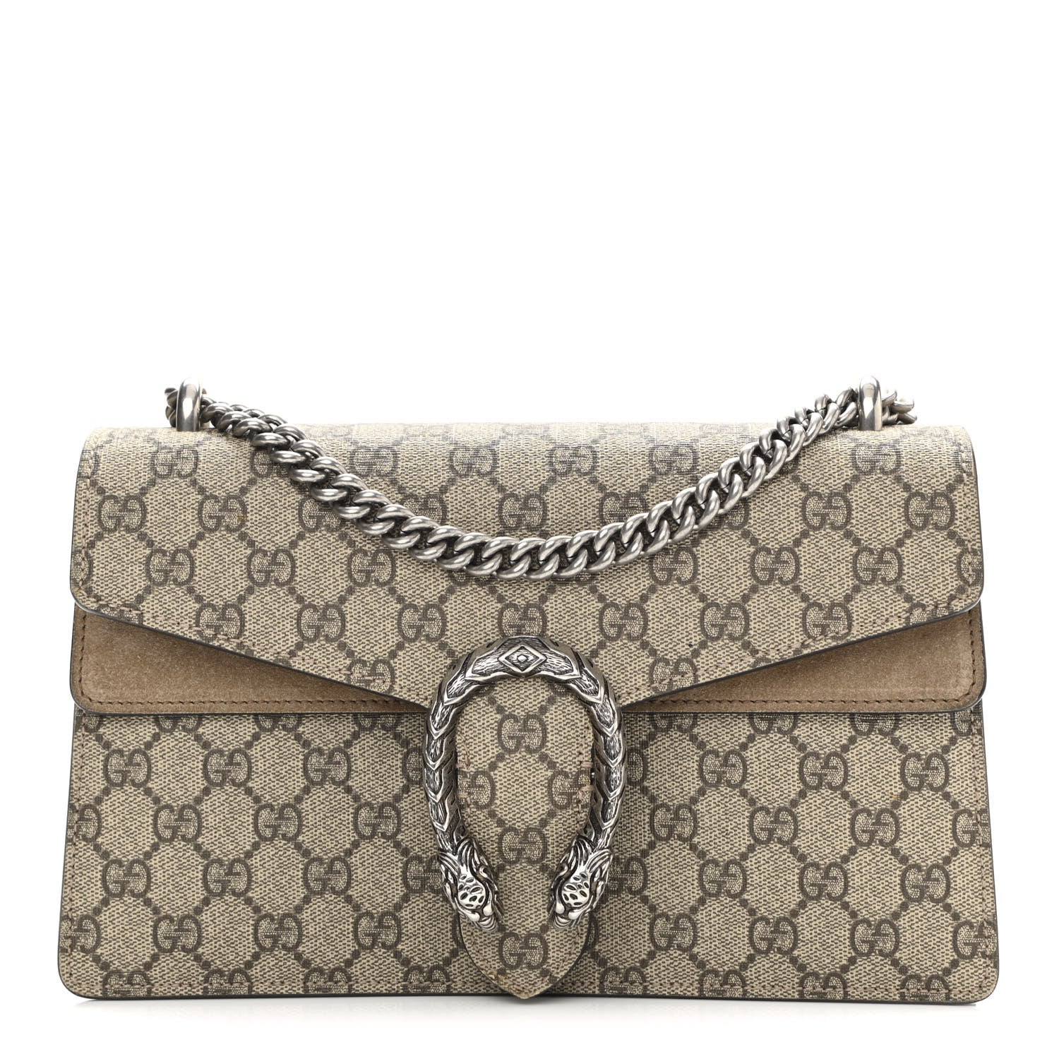 Gucci GG Supreme Monogram Small Dionysus Shoulder Bag Taupe 1 of 13