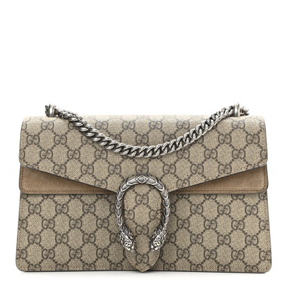 Gucci GG Supreme Monogram Small Dionysus Shoulder Bag Taupe 1 of 13