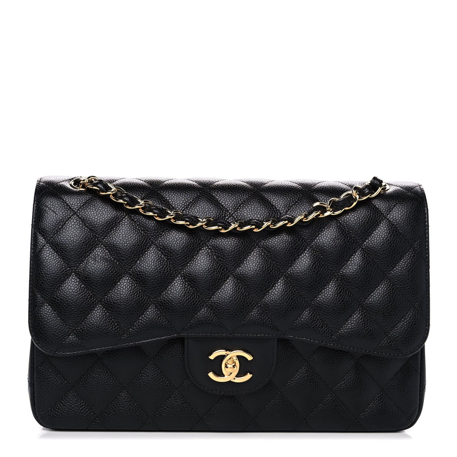 Chanel Caviar Quilted Jumbo Double Flap Black 1 of 14