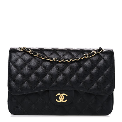 Chanel Caviar Quilted Jumbo Double Flap Black 1 of 14