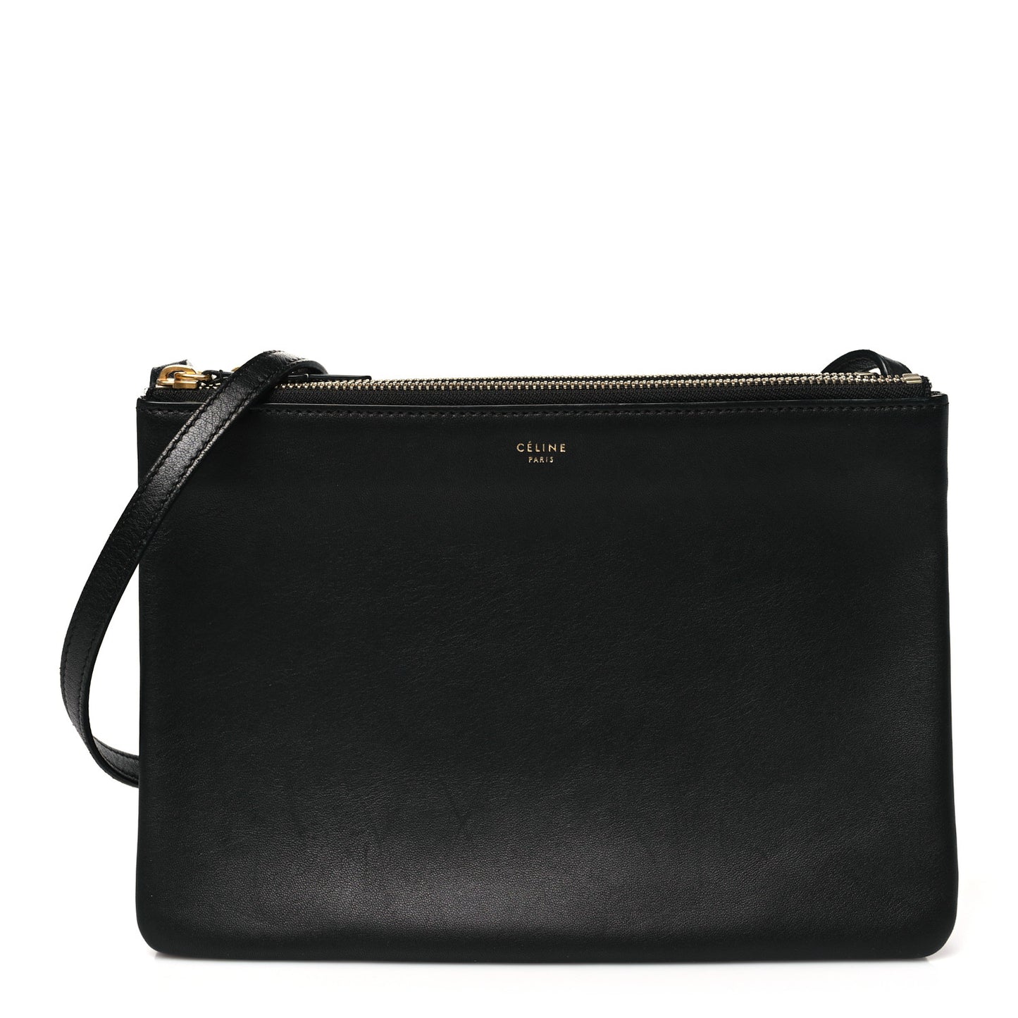 Lambskin Large Trio Crossbody Bag Black