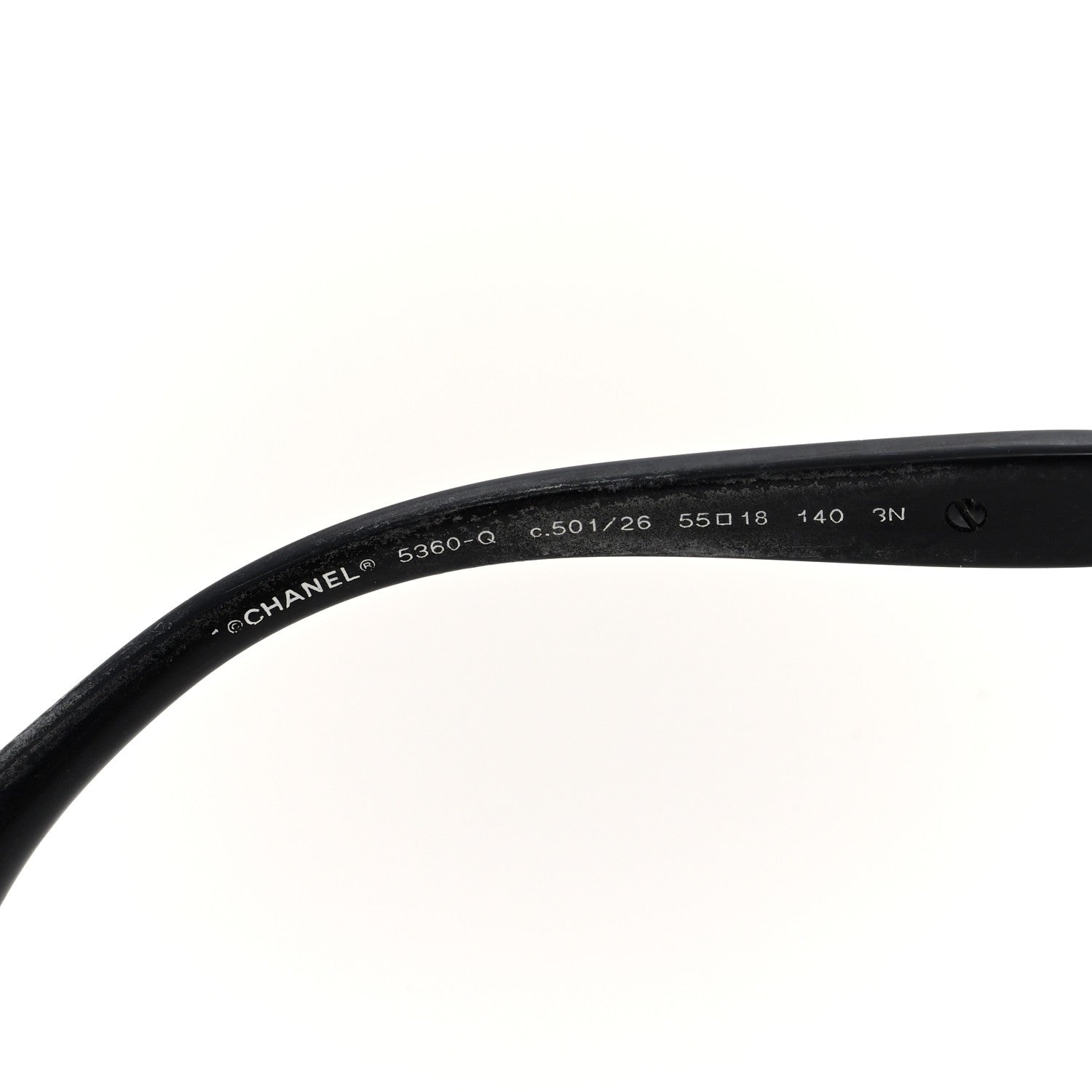 Chanel Calfskin Square Chain Sunglasses 5360-Q Black 5 of 7
