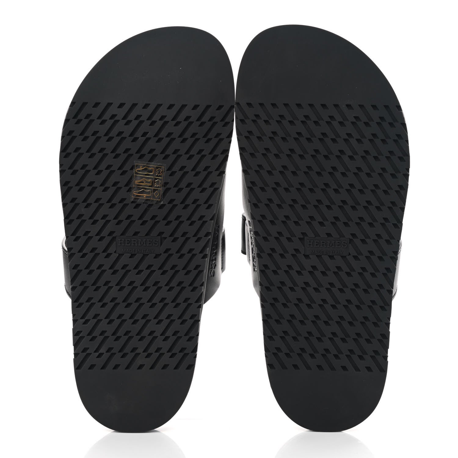 Hermes Calfskin Womens Chypre Sandals 37.5 Black 5 of 10