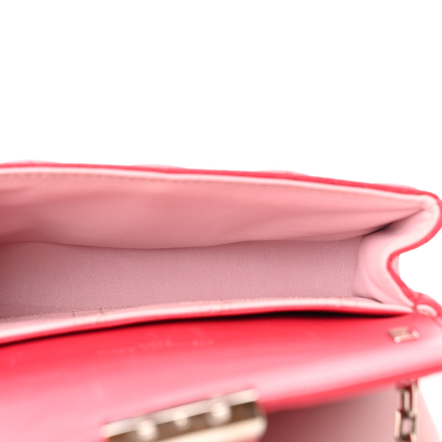 Christian Dior Lambskin Cannage Miss Dior Promenade Pouch Fuchsia 7 of 14
