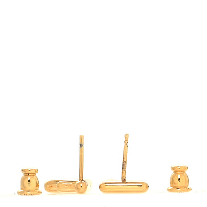 Fendi Metal FF Stud Earrings Gold 3 of 4