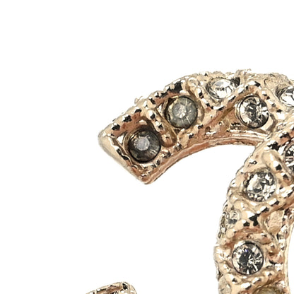Chanel Crystal CC Earrings Gold 5 of 5