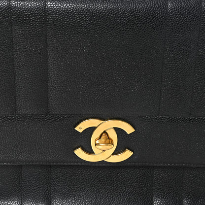 Chanel Caviar Vertical Quilted Kelly Flap Bag Black 9 of 11