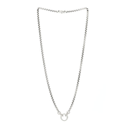 David Yurman Sterling Silver 3.6mm Smooth Amulet Vehicle Box Chain Necklace 2 of 4