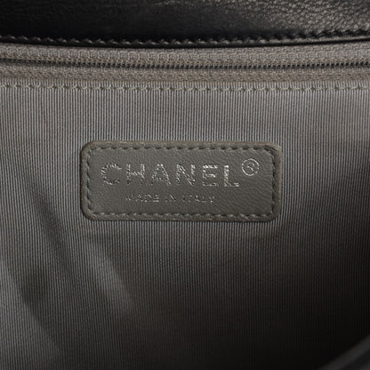 Chanel Calfskin Double Stitch Large Boy Flap Black 8 of 10