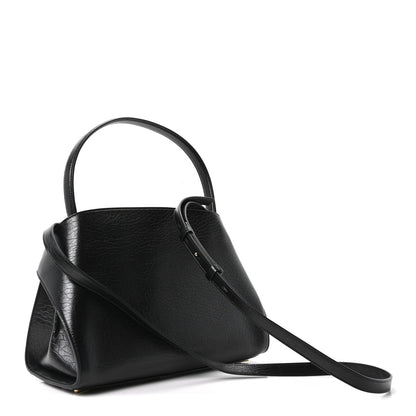 Salvatore Ferragamo Washed Calfskin Medium Hug Soft Bicolor Shoulder Bag Black Testa Di Moro 3 of 9