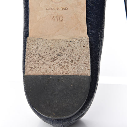 Chanel Caviar CC Cap Toe Ballerina Flats 41 Navy 15 of 17