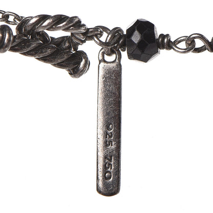 David Yurman Sterling Silver 18K Yellow Gold Hematine Black Onyx Rubelite Bijoux Necklace 6 of 7