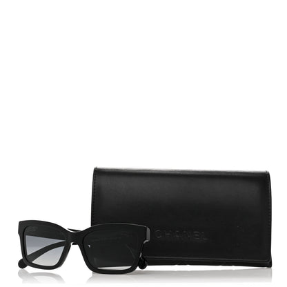 Chanel Acetate Polarized Square Sunglasses 5417-A Black 8 of 8