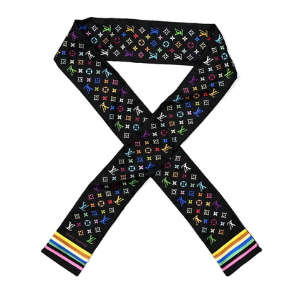 Louis Vuitton Silk Monogram Multicolor Bandeau Black 1 of 3