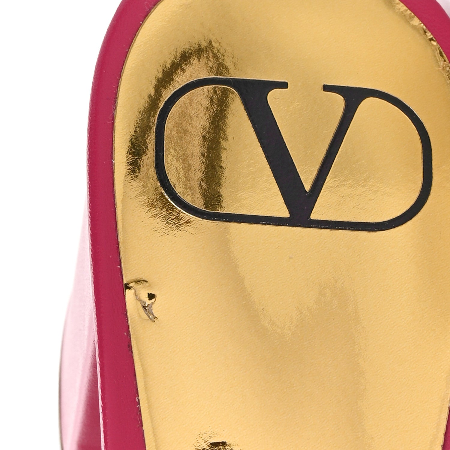 Valentino Garavani Nappa One Stud 60mm Slide Sandals 36.5 Blossom 7 of 8
