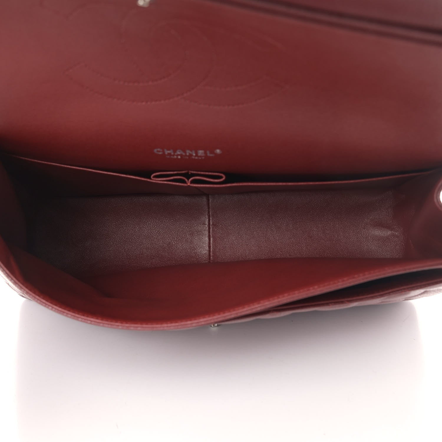 Chanel Caviar Quilted Maxi Double Flap Dark Red 4 of 13
