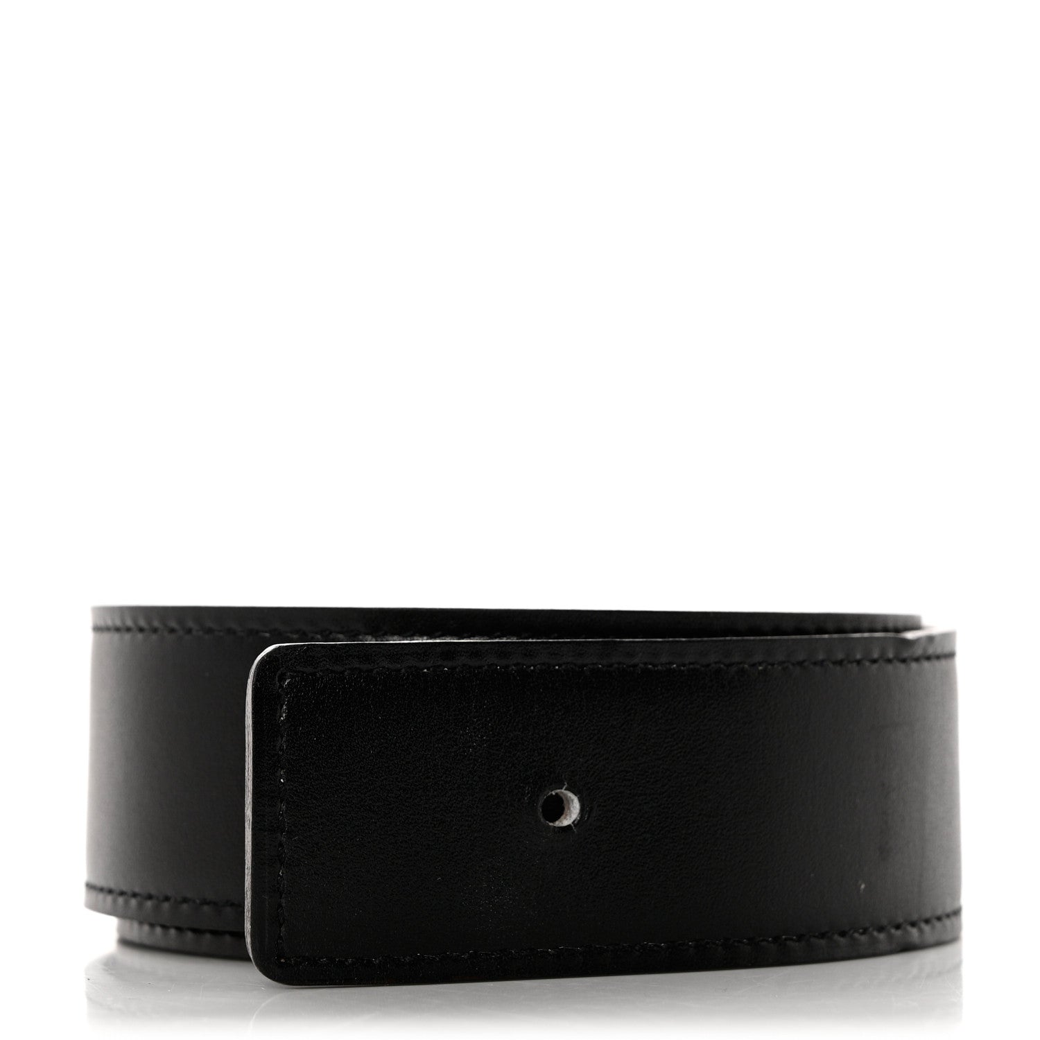Hermes Box Togo 32mm Belt Strap 90 36 Black Etoupe 8 of 9