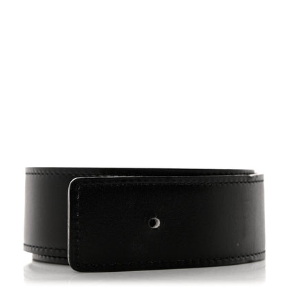Hermes Box Togo 32mm Belt Strap 90 36 Black Etoupe 8 of 9