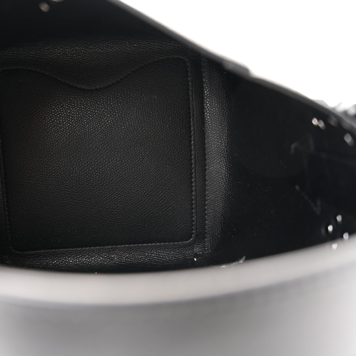 Calfskin Empire Spike Studded Mini Cabachic Bucket Bag Black