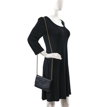 Chanel Caviar Timeless CC Wallet on Chain WOC Black 2 of 12