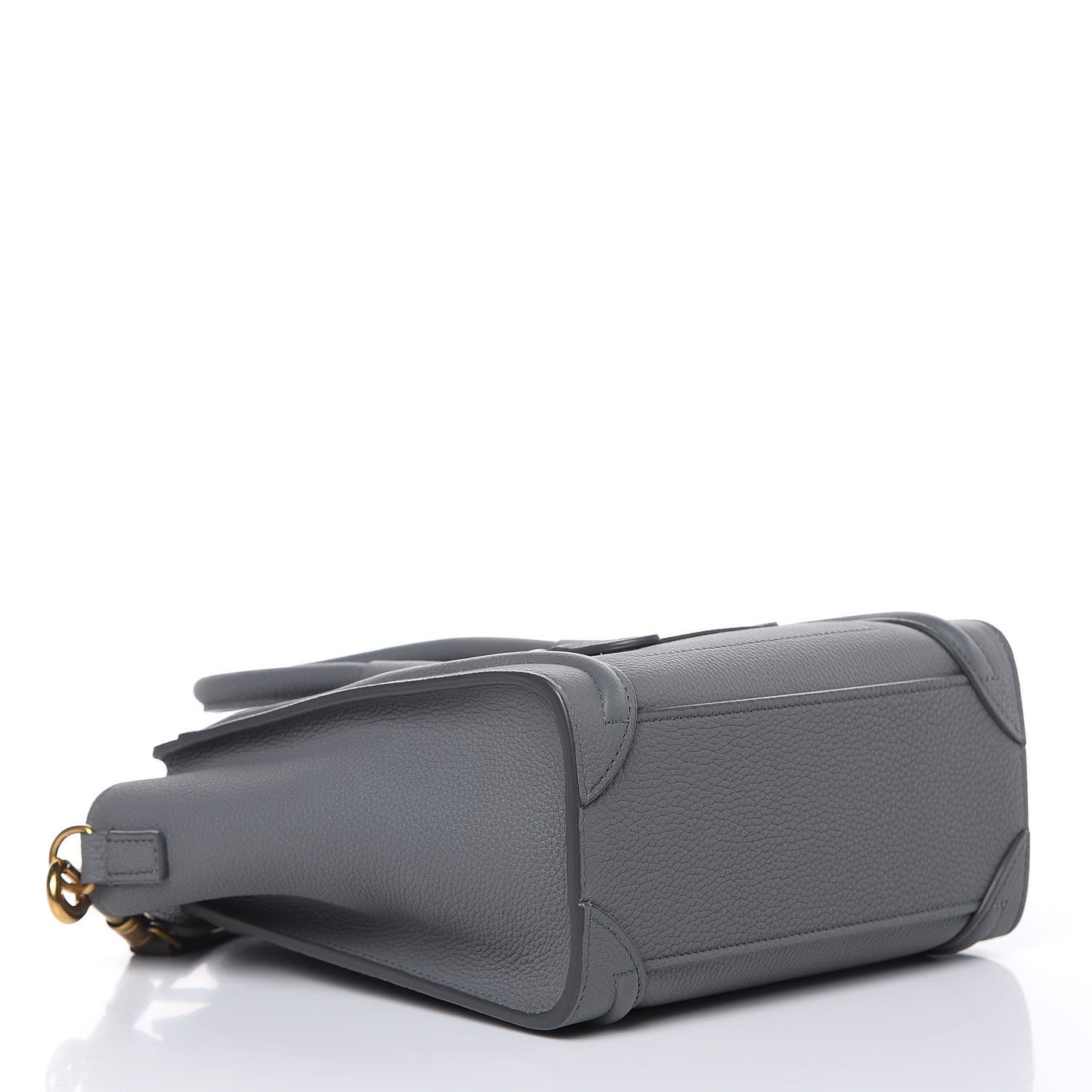 Drummed Calfskin Nano Luggage Kohl