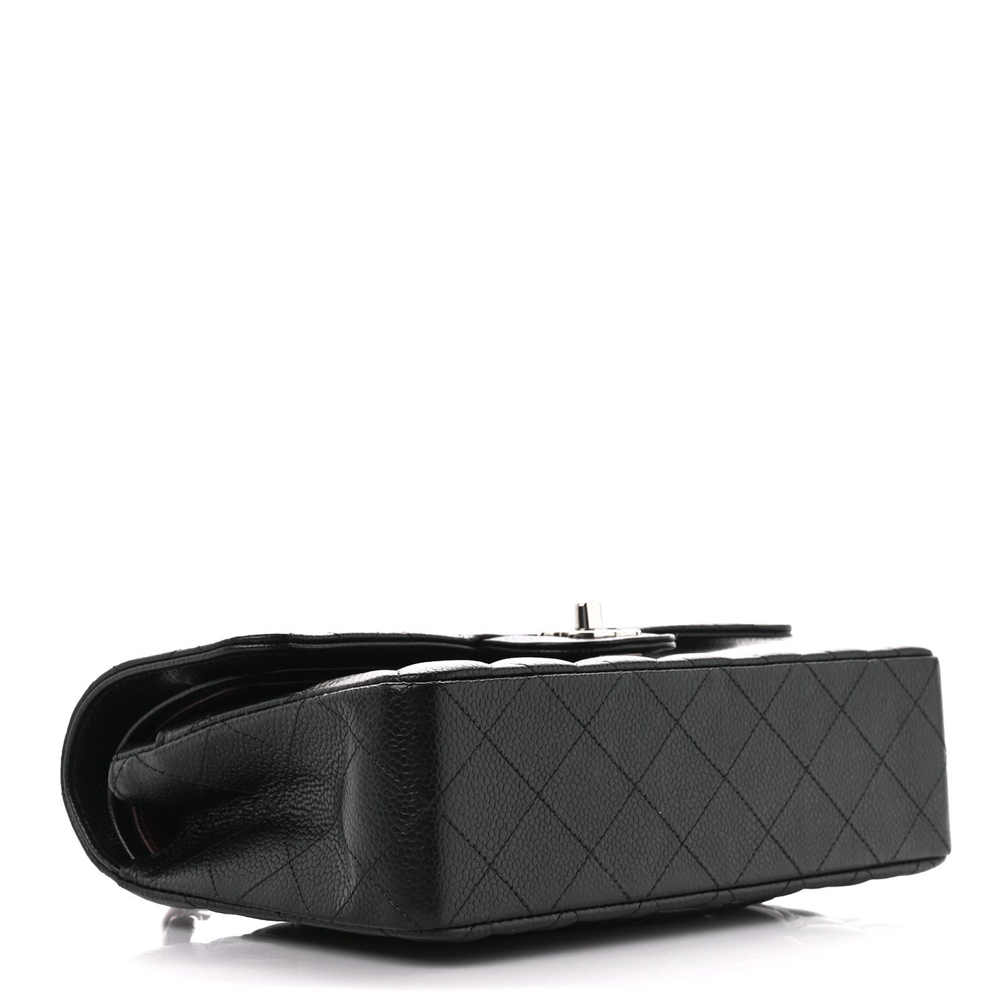 Caviar Quilted Small Double Flap Black