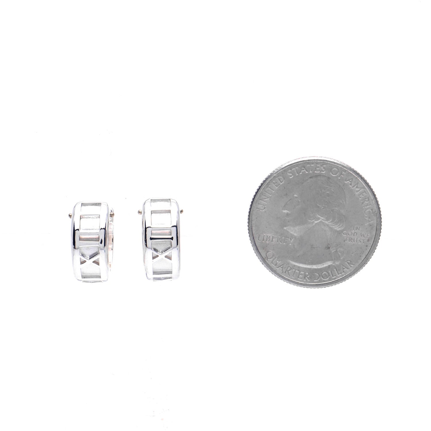 Tiffany Sterling Silver Small Atlas Hoop Earrings 2 of 6