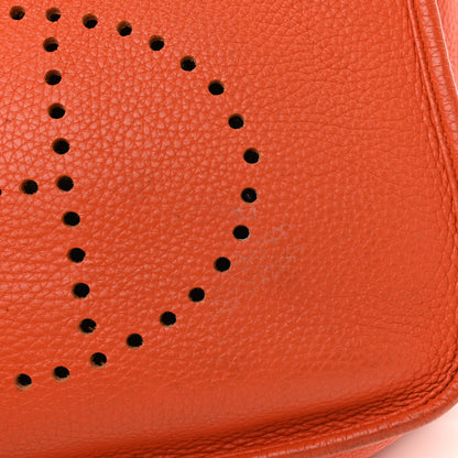 Hermes Taurillon Clemence Evelyne III PM Orange 12 of 16