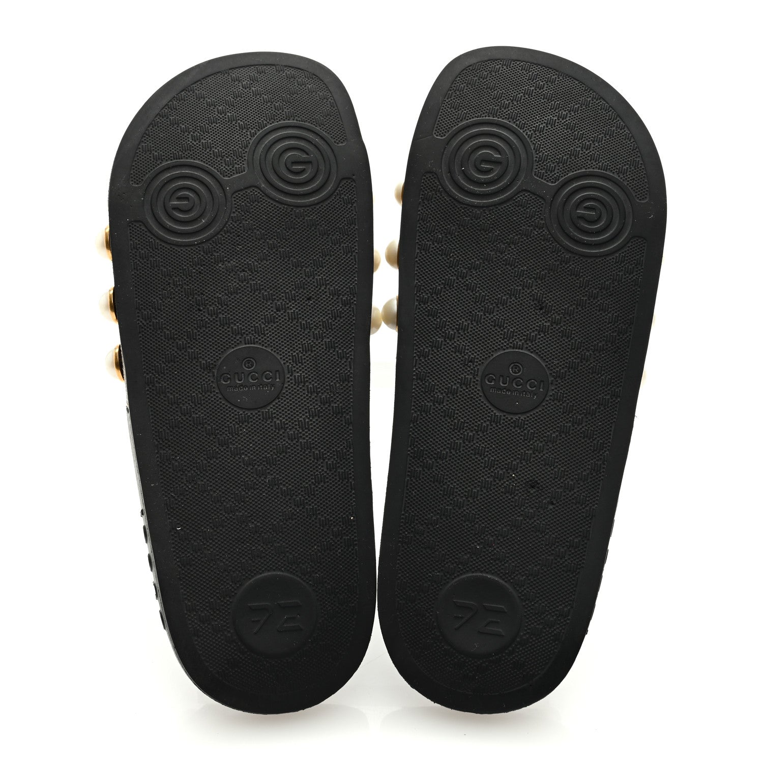 Gucci GG Supreme Monogram Pearls Slide Sandals 36 Beige 5 of 8