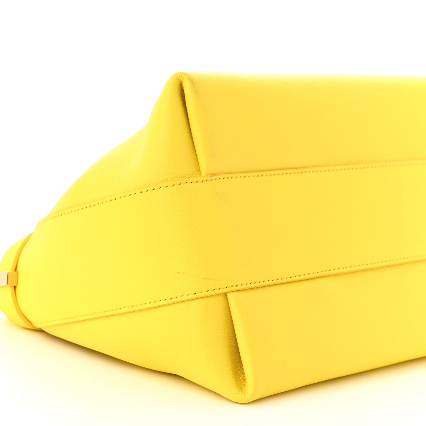 Calfskin Large Hug Pouch Yellow