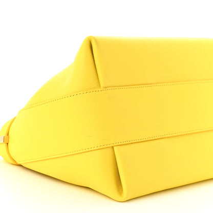 Salvatore Ferragamo Calfskin Large Hug Pouch Yellow 9 of 12