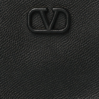 Valentino Garavani Grainy Calfskin Mini Vlogo Hobo Bag Black 7 of 10