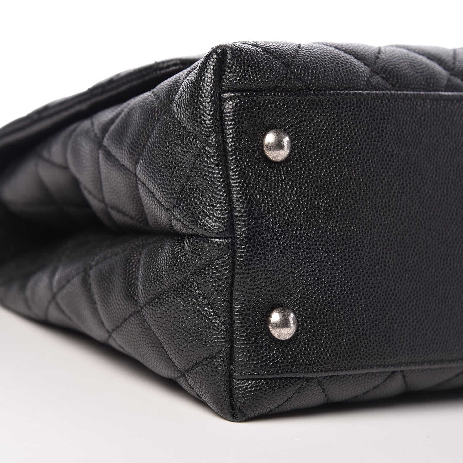 Chanel Caviar Lizard Quilted Small Coco Handle Flap Black 8 of 10