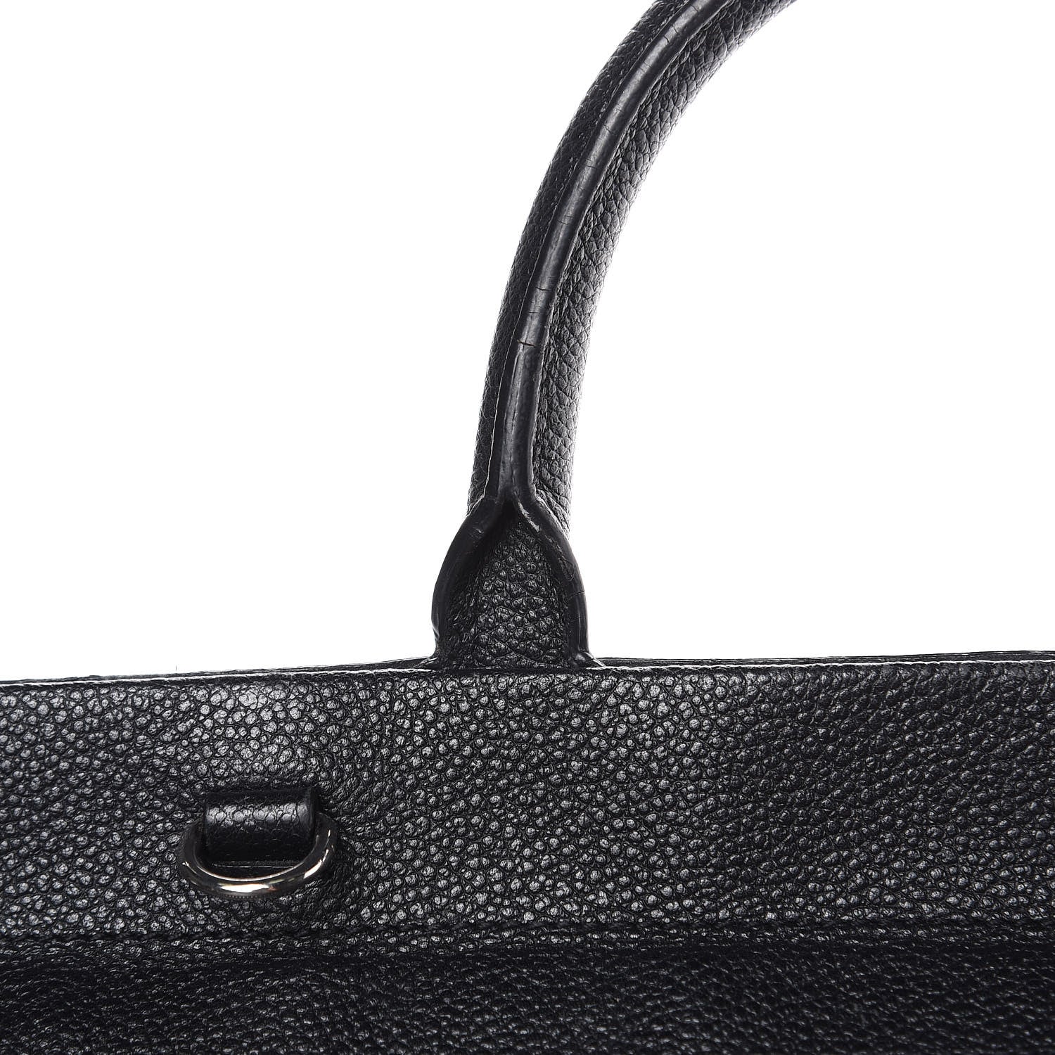 Saint Laurent Grained Calfskin Small Cabas Rive Gauche Black 17 of 21