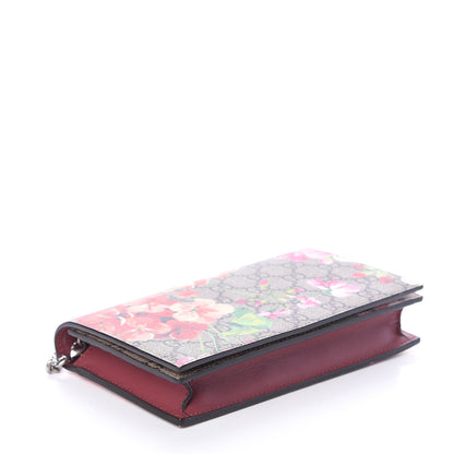Gucci GG Supreme Monogram Blooms Chain Wallet Beige Multicolor Dry Rose 3 of 7