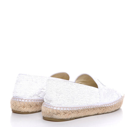 Chanel Patent Sequin CC Espadrilles 38 White 4 of 10