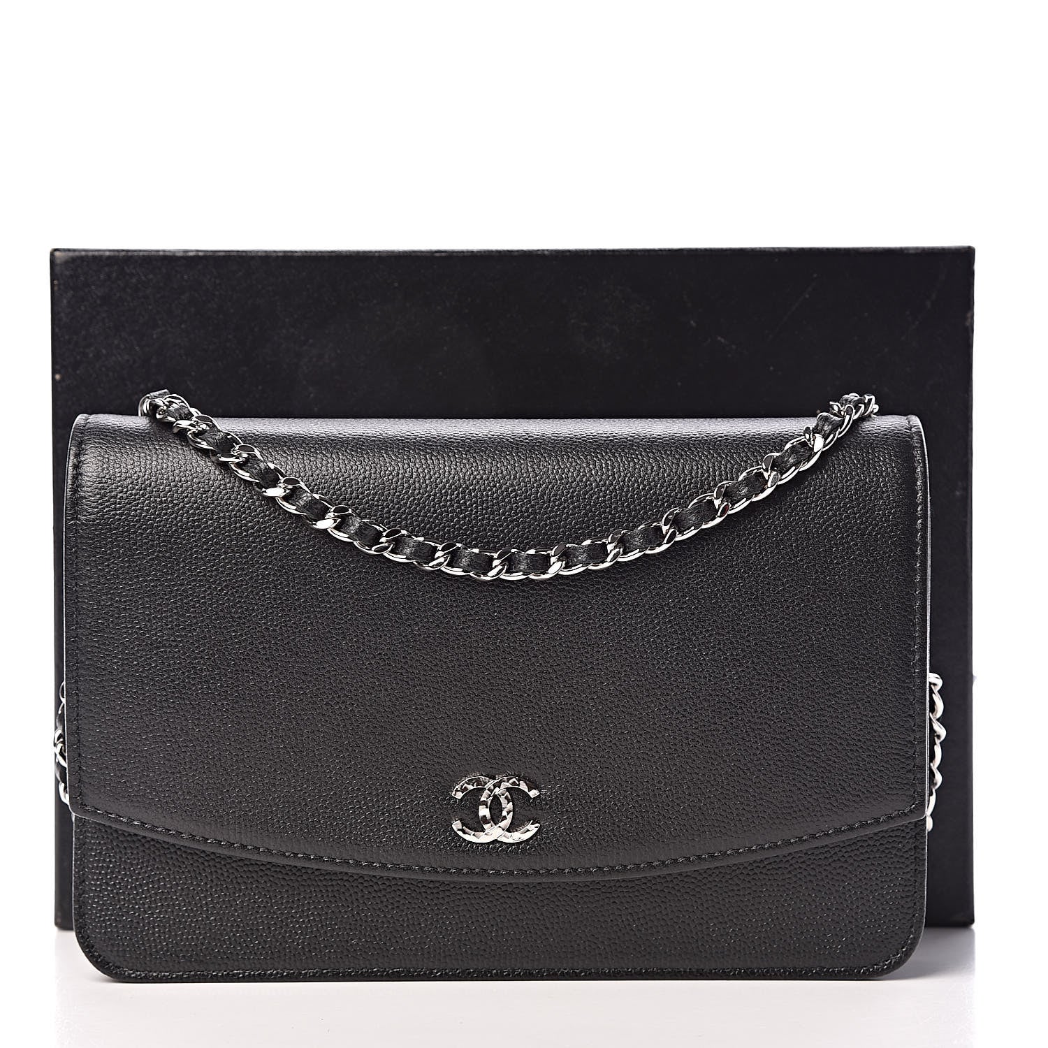 Chanel Caviar Sevruga Wallet On Chain WOC Black 11 of 11