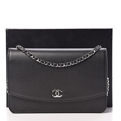 Chanel Caviar Sevruga Wallet On Chain WOC Black 11 of 11