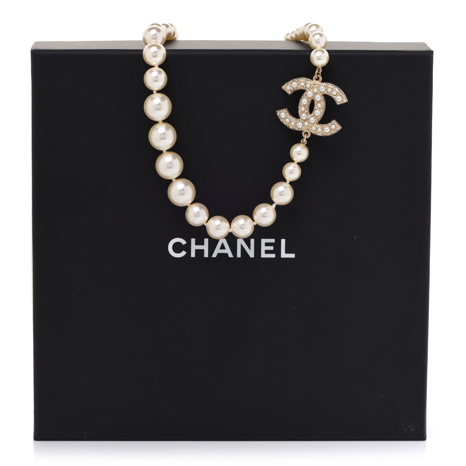Chanel Pearl CC 100th Anniversary Necklace Light Gold 6 of 6